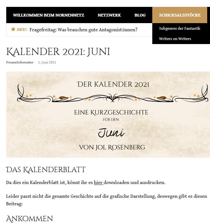 Juni Nornenkalender